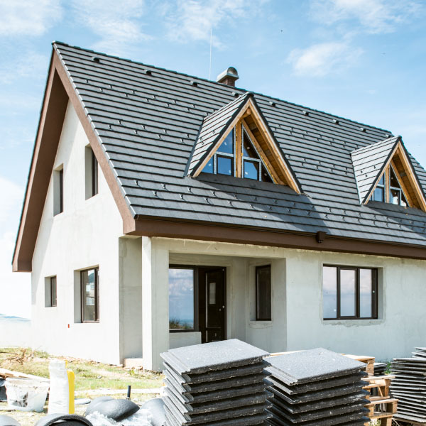Expert roofer at work